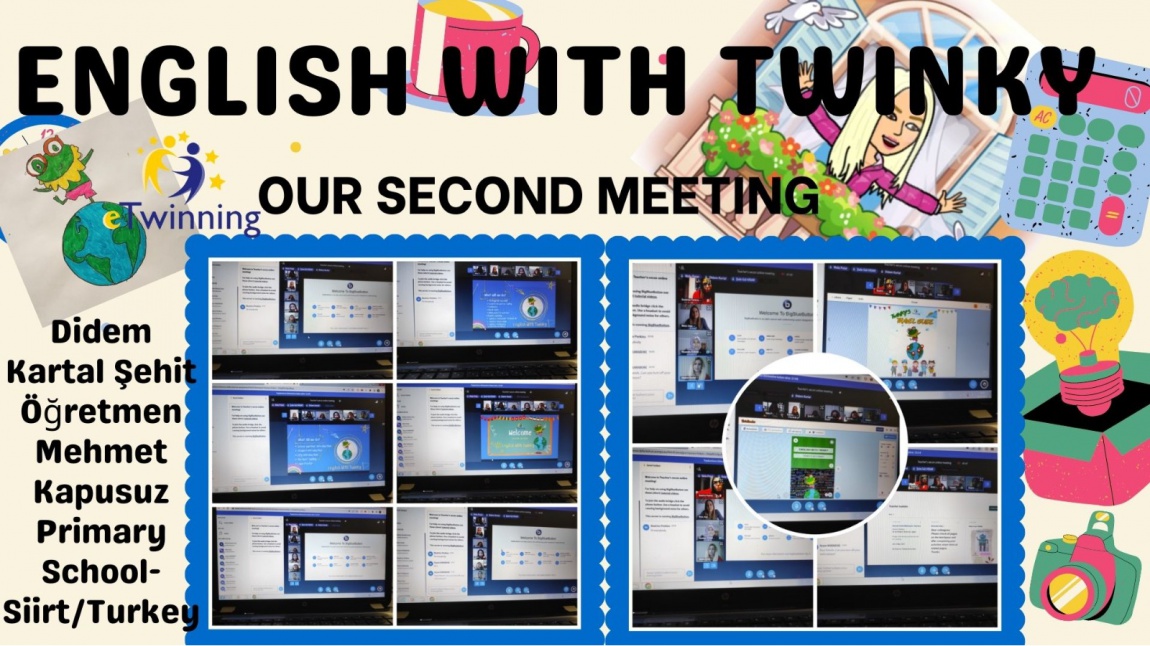 Our second online meeting for our  e-twinning project ‘’ English with Twinky’’. 
