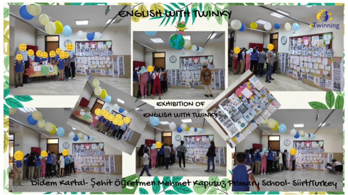 Our exbition of English with Twinky.We had an exhibition for our eTwinning project.We watched videos and read our book, dictionary and story of our project in different classes as a part of our exhibition. 